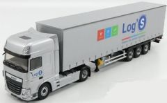 ELI116440 - Camion 4x2 DAF XF Euro 6 avec semi bachée aux couleurs transport Log's Gris