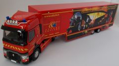 ELI116491 - Camion 4x2 de pompier RENAULT T460 4x2 SDIS 54 de la Meurthe et Moselle avec semi fourgon de la Cellule d'Entrainement en Milieu Toxique
