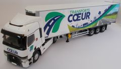 ELI116513 - Camion 4x2 RENAULT T460 avec semi réfrigérante LAMBERET aux couleur des transports Coeur