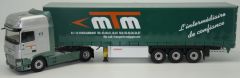 ELI116602 - Camion 4x2 DAF XF 480 My 2017 Super Space Cab avec semi bachée Fruehauf aux couleurs des transports MTM