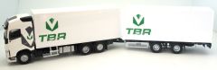ELI116684 - Camion 6x2 VOLVO FH4 porteur fourgon avec remorque 2 essieux aux couleurs des transports TBR édité à 100 pièces