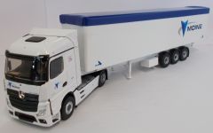 ELI116695 - Camion 4x2 MERCEDES Actros 5 avec semi céréalière 3 essieux Stas aus couleurs des transports Moine