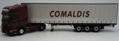ELI116709 - Camion 4x2 SCANIA R Topline avec semi 3 essieux Tautliner aux couleurs des transports Comaldis