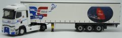 ELI116725 - Camion 4x2 RENAULT T520 High avec semi Tautliner 3 essieux aux couleurs des Transports Rouillé Coulon pour les 60 ans