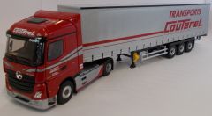 ELI116727 - Camion 4x2 MERCEDES Actros 5 Streamspace avec semi bâchée Tautliner aux couleurs des transports Coutarel
