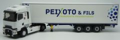 ELI116741 - Camion 4x2 RENAULT T520 High avec semi réfrigérante Lamberet 3 essieux aux couleurs des Transports Peixoto & Fils