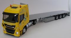 ELI116752 - Camion 4x2 IVECO Stralis NP avec semi plateau aux couleurs des transports Delmonico Dorel