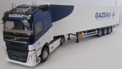 ELI116759 - Camion 4x2 VOLVO FH4 Globetrotter 4x2 avec semi fourgon 3 essieux aux couleurs des transports Gazeau