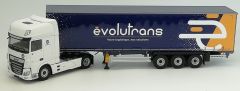 ELI116853 - Camion 4x2 DAF XF MY 2017 avec semi 3 essieux aux couleurs des Transports EVOLUTRANS