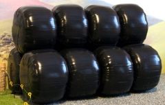 FB035 - Lot de 10 Balles enrubannées en miniature de couleur noire
