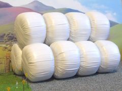 FB035W - Lot de 10 Balles enrubannées en miniature de couleur Blanches