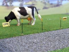 FB039 - Clôture électrique en miniature - contient : 50 cm de fil et 10 Piquets