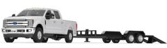 FIGE50-3418 - FORD F-250 Blanc avec plateau de couleur Noir