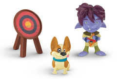 FISY8359 - 2 Figurines du dessin animé MIKE ET LE CHEVALIER - TROLLI et TIM