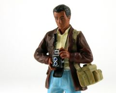 FLM118019 - Personnage en résine type 1950 avec un appareil photo
