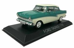 MAGLCFORDTAUNUS - Voiture berline 2 portes FORD Taunus de 1957 de couleur verte et blanche vendue en blister