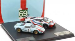 IXO-SP-FGT-43001-SET - 2 voitures des 24h du Mans – FORD GT N°69 2019 et FORD GT40 N°1 1966