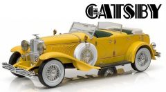 GREEN12927 - Voiture cabriolet du film de 2013 Gatsby Le Magnifique DUESENBERG II SJ 1934 de couleur jaune