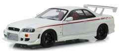 GREEN19049 - Voiture sportive NISSAN Skyline GT-R (R34) de 1999 de couleur blanche perle