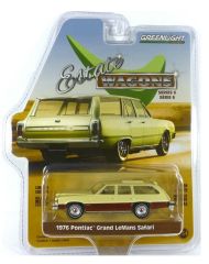 GREEN36010-D - Voiture break américaine PONTIAC Grand LeMans Safari de 1976 de couleur crème et bois vendue en blister