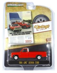 GREEN39060-F - Voiture pick-up américain GMC Sierra de 1984 de couleur rouge vendu en blister
