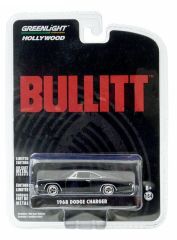 GREEN44741 - Voiture du film Bullit DODGE Charger de 1968 de couleur noire article vendue en blister