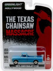GREEN44820-B - Voiture du film Massacre à la tronçonneuse CHEVROLET C-10 pick-up de 1971 article vendu sous blister