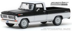 GREEN86338 - Voiture pick-up FORD F-100 de 1970 de couleur noir et blanc