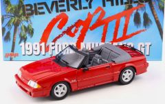 GMP-18998 - Voiture cabriolet de 1991 couleur rouge - Film Le flic de Berverly Hills III 1994 - FORD Mustang GT