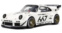 GT410 - Voiture de 2020 couleur blanche - PORSCHE 911 Rwb Bodykit Coast cycle