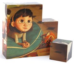 HAP824679 - 6 Puzzles en forme de cube du dessin animé le Petit Prince - Contients : 9 Pièces