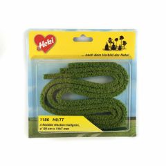 HEK1186 - Décor pour diorama - 3 haies souples vert clair - 14x7 mm - 50cm de long.
