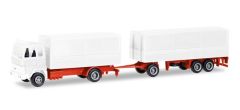 HER013192 - Camion porteur avec remorque - Ford de couleur Blanc à monter soi même