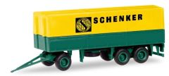 HER013338 - Remorque bâchée 3 essieux aux couleurs SCHENKER kit à monter
