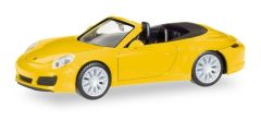 HER028899 - Voiture cabriolet - Porsche 911 Carrera 4S de couleur Jaune