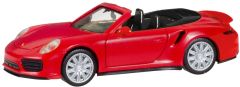 HER028929 - Voiture cabriolet sportive PORSCHE 911 Turbo couleur rouge