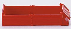 HER051651 - Ensemble de 2 bennes basses rouges chassis non inclus
