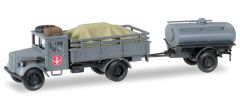 HER745628 - Camion plateau OPEL 3000m avec remorque citerne