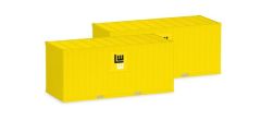 HER076814 - Lot de 2 Container 20 Pieds de couleur Jaune LEONHARD WEISS