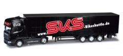 HER159722 - Camion Scania R09 SZ avec remorque aux couleurs du Transporteur SKS BIKESHUTTLE