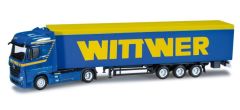 HER301633 - Camion Mercedes-Benz Actros avec remorque aux coulerus du transitaire WITTWER