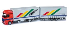 HER301640 - Camion portuer Mercedes-Benz Actros avec remorque aux couleurs du transitaire WEPLER PLAPPERT