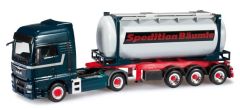 HER302289 - Camion Man TGX XXL Euro 6 avec Porte container aux couleurs du transitaire BAUMLE