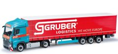 HER303378 - Camion Mercedes-Benz Actros Streamspace avec remorque baché aux couleurs du transporteur GRUBER
