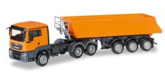 HER306478 - Camion 6x4 TGS L Euro 6 MAN avec semi 3 essieux benne