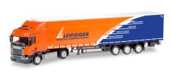 HER307444 - Camion 4x2 SCANIA R13 HL et semi 3 essieux bachée Leipziger