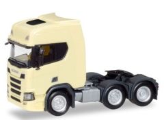 HER308816 - Camion 6x2 solo SCANIA CR 20 HD de couleur jaune