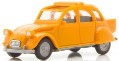 HER027632-004 - Voiture CITROEN 2cv avec bache ouverte couleur orange