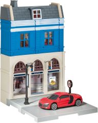 HER800037 - Coffret avec banque allemande et voiture sportive AUDI R8 couleur rouge