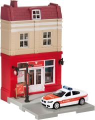 HER800044 - Coffret avec hopital et BMW M5  ambulance